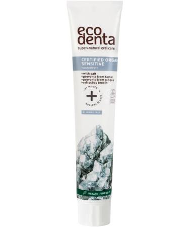 Ecodenta Fluoride Free Toothpaste Sensitivity Relief 75 ml Certified Organic Toothpaste With Potassium Citrate Aloe Vera Juice Peppermint Essential Oil - Buy Online on GoSupps.com