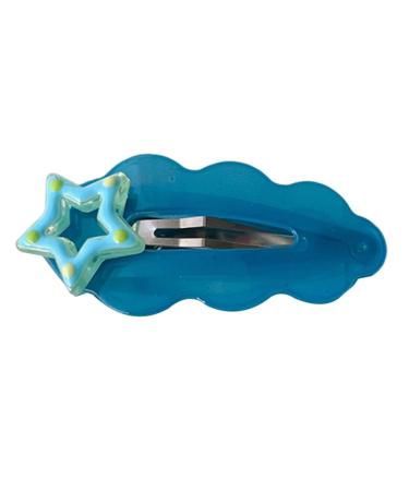 xbiez Colorful Star Shape Hairpins Hot Girls Matte Texture Star Hair Clip Y2k Style Barrettes Cute Star Hair Clip for Teens Dark blue