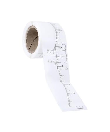 FRCOLOR 2 rolls Adhesive Scale Auxiliary Stencil Sticker Brow Disposable Cosmetics Measuring Woman Eyebrow 1 count (Pack of 1) Whitex2pcs