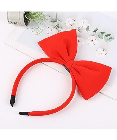Bow Headband Red Bowknot Headband Big Bow Hair Hoop Hair Accessories Bowknot Hair Bands for Women Girls Halloween Christmas Cosplay Party Decor - Buy Online on GoSupps.com