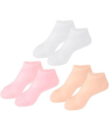 rongweiwang 3 Pairs Moisturizing Socks Foot SPA Pedicure Socks Exfoliating Anti-Drying Sock Repair Heel Protector for Woman L - Buy Online on GoSupps.com