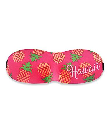 Island Travel Sleep Eye Mask - Pineapple Aloha Hawaii Pink