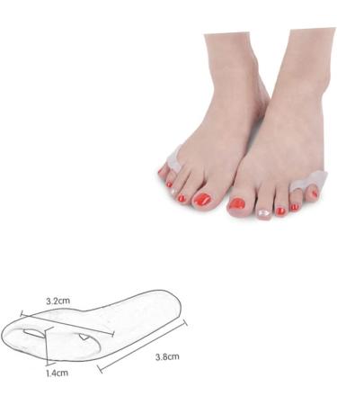 2pcs Silicone Gel Bunion Toe Spacers for Men and Women - Toe Separators and Spreaders for Feet - White Splitter Gasket Insole - Buy Online on GoSupps.com