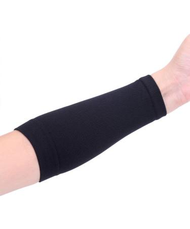 1 PCS Full Forearm Tattoo Cover Up Band Compression Sleeves Men Women (M, Black) Medium Black