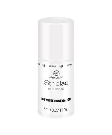 Alessandro Striplac UV nail polish White Honeymoon-gentle and long-lasting-easy distance thanks to peel-off technology-vegan and animal test-free-8 ml