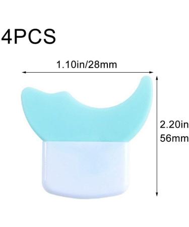 Mascara Shield Guard 4pcs/Set Eyelash Makeup Applicator Tool Eyeliner Auxiliary Tool Pads Silicone Resusable Eyeshadow Guard Pads Blue - Buy Online on GoSupps.com