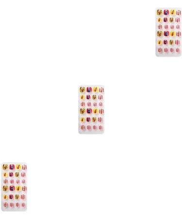 3 Set of 1 Set Color Street Nail Strips Press on Nails for Kids Toe Decor Children Removable Art Decals Beauty Tool DIY Manicure - Buy Online on GoSupps.com