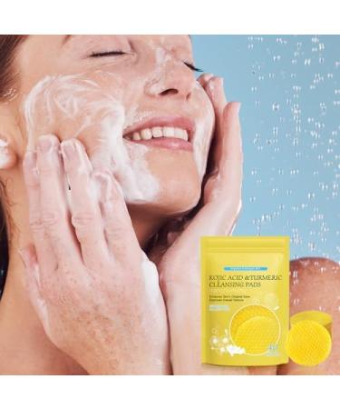 Turmeric Kojic Acid Pads - 2024 Exfoliating Cleansing Pads for Radiant Skin (40PCS - Buy Online on GoSupps.com