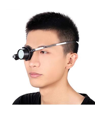 15X Headband Magnifier with LED Light Eye Mask Magnifying Glasses Jewelers Loupe Lens Head-Mounted Eye Loupe Monocular Magnifier for Reading Watch Repair Hobbies Watchmakers