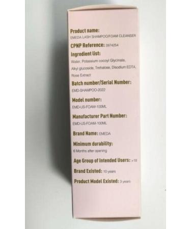 EMEDA 100ML Eyelash Shampoo Kit | Foaming Cleaner for Extensions | Includes Rinsing Bottle & Brushes | Salon & Home Use - Buy Online on GoSupps.com