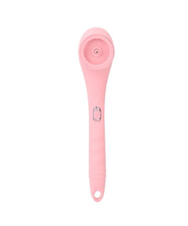 Verdant touch electrical bathing brush back scrubbing electric bathing brush set 360 degrees rotatably long handle body cleaning scrubber with 3 heads pink