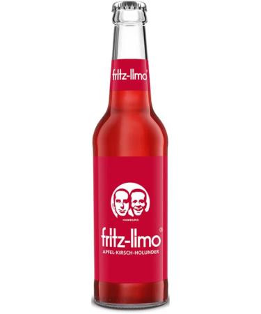  Fritz-Kola fritz-limo Pack of 10 elderflower apple/cherry 0.33l bottles with reusable deposit - Buy Online on GoSupps.com