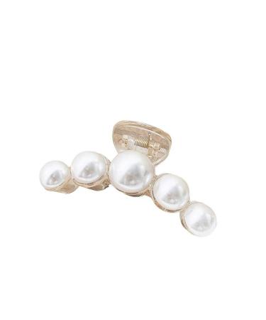 5-Piece Pearl Thick Hair Jaw Clips - Stylish Hairpins for Women & Girls | Indoor & Outdoor - Buy Online on GoSupps.com