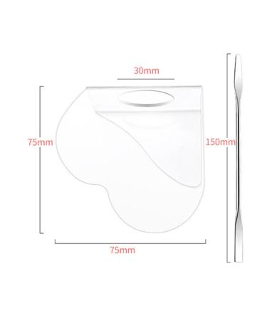 POPETPOP Heart Shaped Makeup Mixing Palette Set - Acrylic Cosmetic Palettes with Spatula for Foundation Eye Shadow & Nail Art - International Shipping Available - Buy Online on GoSupps.com