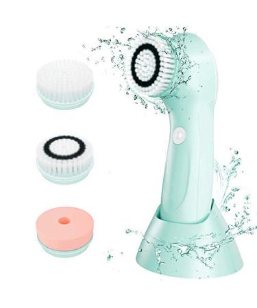 UBBETTER Face Brush Facial Brush Rechargeable Rotating Waterproof Cleansing Brush Set NEW style 2 Speeds With 3 Brush Heads Blackhead Remover Exfoliating Massage