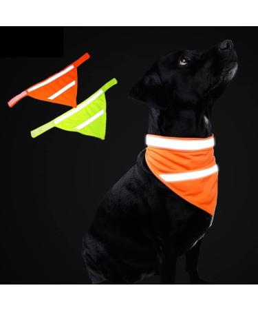 Personalized Reflective Dog Bandana - Custom Text & Logo - Muka Orange - Ideal for International Shipping - Buy Online on GoSupps.com