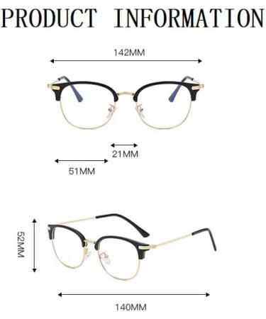 VOOLGA Blue Light Filter Glasses - Metal Frame UV Blocking Glasses for Men & Women - Anti-Reflective Blue Light Glasses for PC & Gaming - Buy Online on GoSupps.com