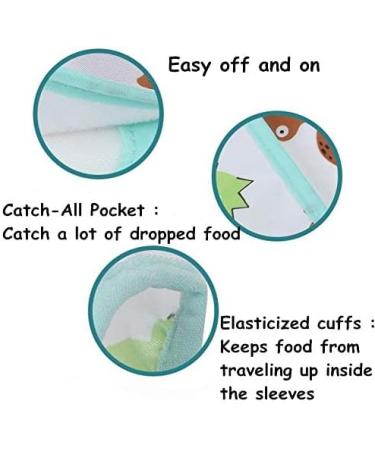 QinGuang 5pcs Long Sleeve Baby Bibs | Waterproof Feeding Apron for 6-36 Months - Buy Online on GoSupps.com