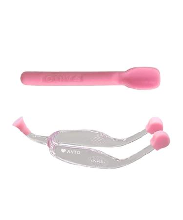 MUDOR Soft Contact Lense Remover Tool - Contact Lens Insertion Tool Includes Tweezers and Soft Scoop, Contact Lens Removal for Travel Home Use (Pink)