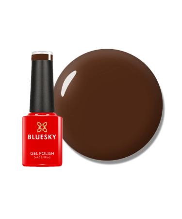 Bluesky Gel Nail Polish Faux Fur - 80538 Brown Long Lasting Chip Resistant 5ml (Requires Drying Under UV LED Lamp)