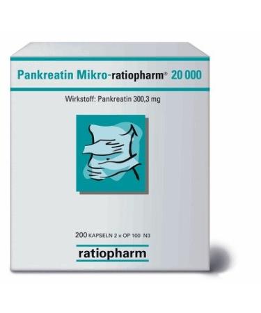 PANCREATIN Micro ratiop.20 000 gastric hard capsules 200 pcs