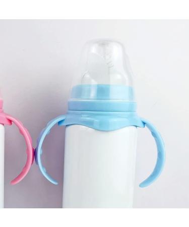 Haowul 5pcs Baby Bottle Handles - Blue Grip Accessories for Wide Mouth PP Glass Baby Feeding Bottles - Buy Online on GoSupps.com