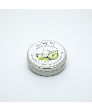  ROOTS Zero Waste Cosmetics Bergamot & Lemongrass Natural Deodorant Cream ROOTS Zero Waste Cosmetics - Buy Online on GoSupps.com