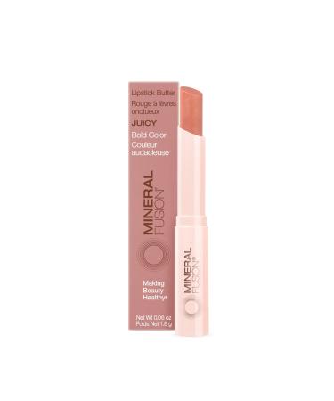 Mineral Fusion Lipstick Butter, Juicy, 0.06 Ounce (Packaging May Vary)