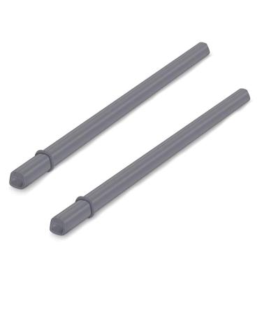 Reusable Silicone Straws Openable Straws No Cleaning Brush Required Foldable Resealable Straw Easy to Carry No Rubber Smell (2pcs Grey)