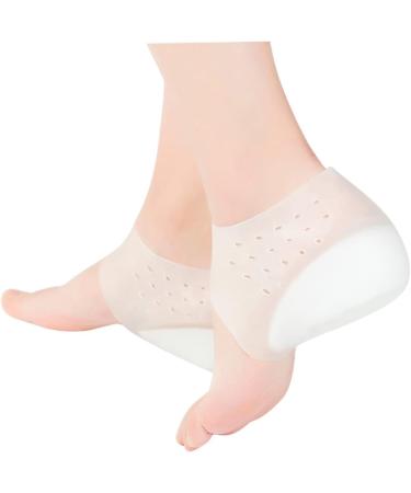 NOLITOY Heel Lift Inserts for Men - Silicone Gel Shoe Lifts Invisible Height Boosting Pads for Dry Cracked Feet - Size 5 - Comfort & Support - Buy Online on GoSupps.com