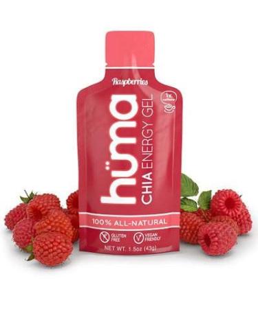 H ma Chia Energy Gel 12 Gels - Premier Sports Nutrition for Endurance Exercise (Raspberries)