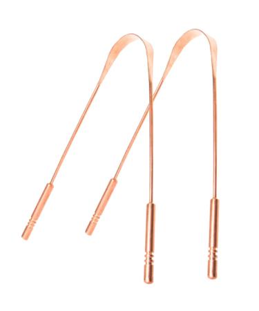SWOSH Copper Tongue Scrapper and Cleaner -Proffessional Tongue Brush For Oral Care For Women and Men - Fresh Mouth and Refreshing Breath (Pack Of 2)