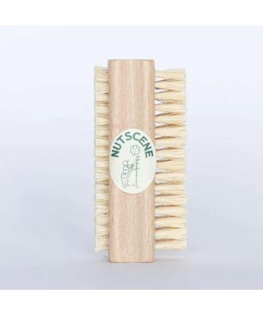 NUTSCENE Dual Sided Nail Brush for After Gardening Hand Care Natural Bristles Made In Scotland