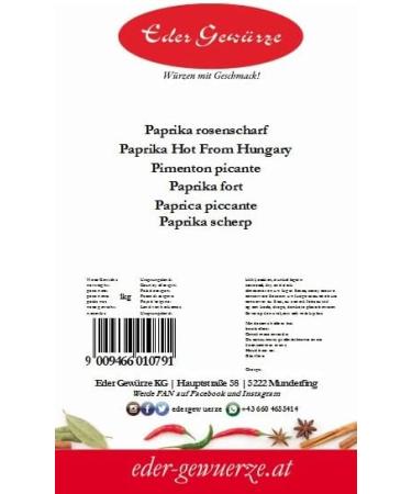 Eder Gew rze - Strong paprika - 1 kg - Buy Online on GoSupps.com