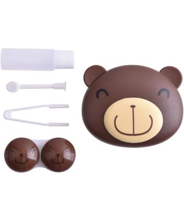 Pink Pig and Panda Bear Contact Lens Case Travel Kit - Cute Animal Holder with Mirror and Tweezers - 2 Pcs/Set - Buy Online on GoSupps.com