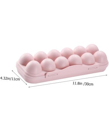 Holibanna 2pcs Anti-Collision Damage Chicken Refrigerator Egg Holder Tray Fridge Egg Container Devil re-usable Pink 30X11X6.5CM - Buy Online on GoSupps.com