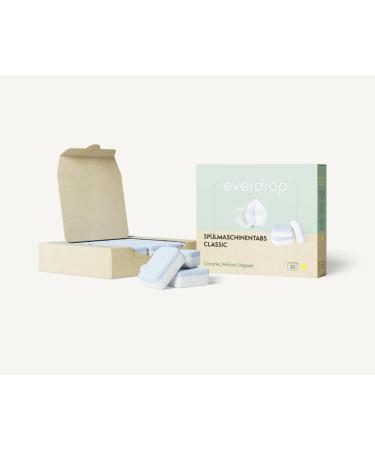 everdrop DISHWASHER TABS CLASSIC FOR 30 WASH CYCLES WITHOUT PLASTIC FOIL - Buy Online on GoSupps.com