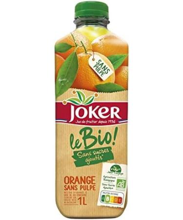 JOKER - Organic Orange Without Pulp 1L - Pack of 4 - Sold in Packs - Buy Online on GoSupps.com