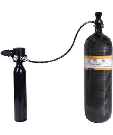 Owfeel DIN Valve Scuba Adapter with Gauge | 4500psi Working Pressure | 22-inch Hose | Ideal for PCP Air Rifle and Paintball | 5/8-18UNF Threads - Buy Online on GoSupps.com