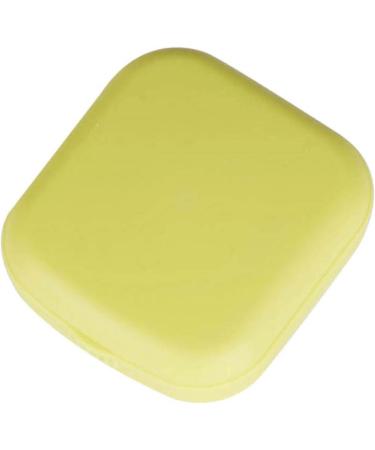 ULAFBWUR Portable Plastic Contact Lens Storage Box Case with Mirror - Yellow | Ideal for Glasses & Travel - Buy Online on GoSupps.com