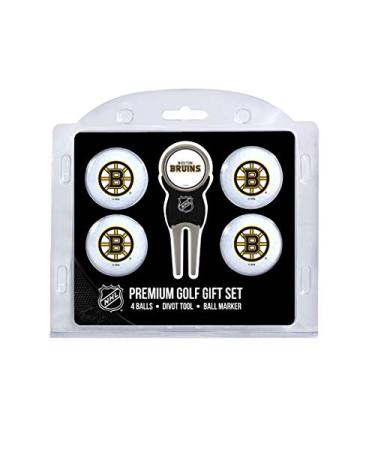 Team Golf NHL Regulation Size Golf Balls (4 Count) & Divot Tool with Removable Double-Sided Magnetic Marker Boston Bruins One Size Multi Team Colors