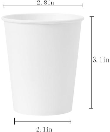 8.8Oz White Disposable Paper Cups 200PCS Hot Coffee Cups Small Cold Beverage Drinking Cups Tea Cups Disposable Espresso Cups - Buy Online on GoSupps.com