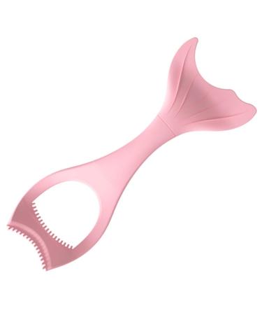 Angoily Silicone Gel Aid Up Wing Makeup Multi-function Miss Mermaid Shape Silica Applicator Winged Guard 15X5.7CM Pink