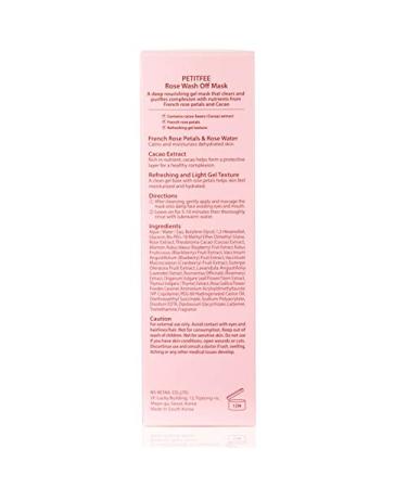 Petitfee Rose Wash Off Mask - Boost Collagen Reduce Dark Spots | Antioxidants & Vitamins for Youthful Skin - 3.52 oz International Shipping - Buy Online on GoSupps.com