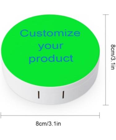 LEDIYougou Personalized Contact Lens Container with Mirror - Portable Mini Holder for Travel | Soft Tank with L&R Caps - 8cm - Buy Online on GoSupps.com