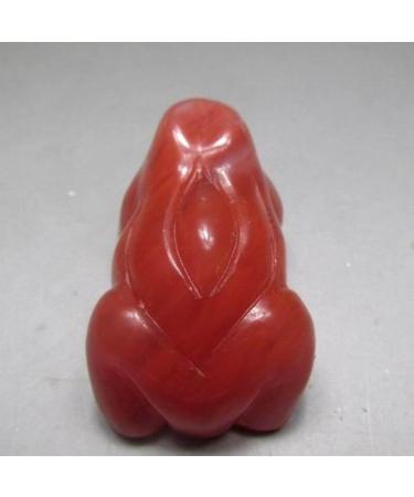 2"/43g Cherry Quartz Frog Handmade Stone Carving - Crystals and Stones Specimen Home Decor feng Shui Decoration Home Goods - Buy Online on GoSupps.com