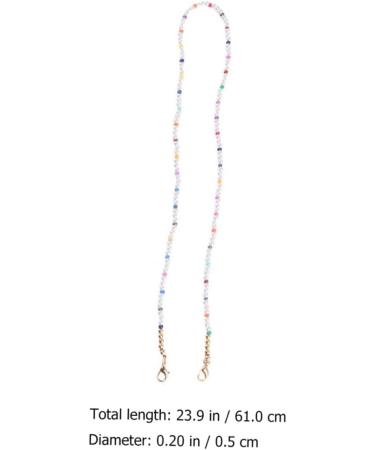 FOMIYES 4-Piece Non-Slip Mask & Glasses Hanging Chain Set | Child Lanyard with Pearl Design Durable Shot Glasses Holder - Buy Online on GoSupps.com