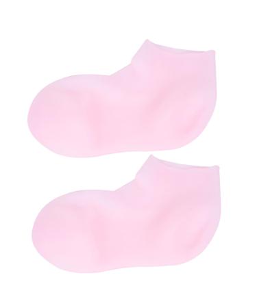 Healeved 2 Pairs Protective Socks Heel Sockss Lotion Infused Gel Socks for Cracked Heels Aloe Socks Feet Care Moisturizing Socks Sock for Feet Nursing Socks Skin Sebs Pink Miss