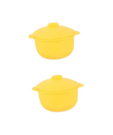 Fomiyes 2st wax melting silicone bowl bowl for the facial care mixing bowl for beauty shell made of silicone wax meltwarming wax stuff replacement pebbles travel main (1 Pack) yellowx2st