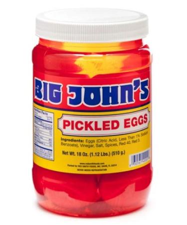 Big Johns Pickled Eggs 18 oz official snack of the south